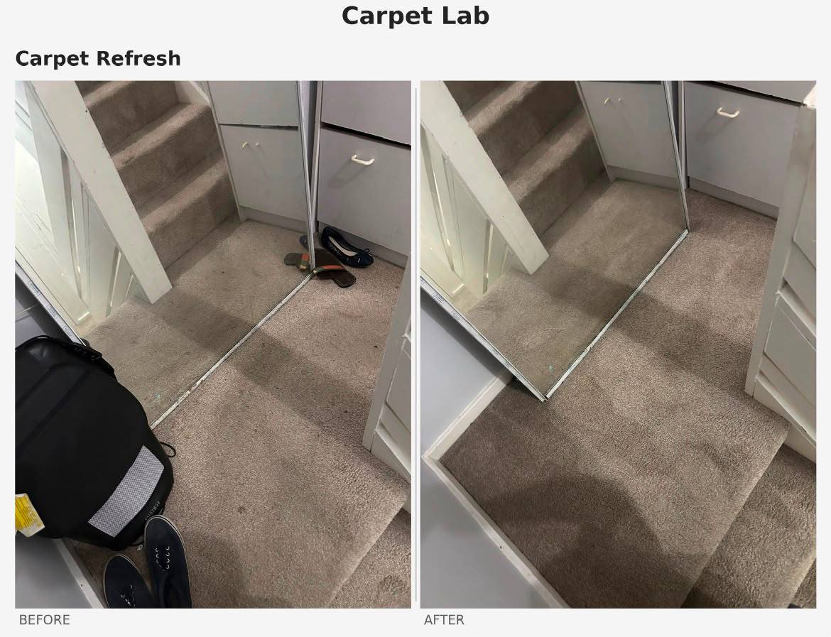 Landing by wardrobes after cleaning